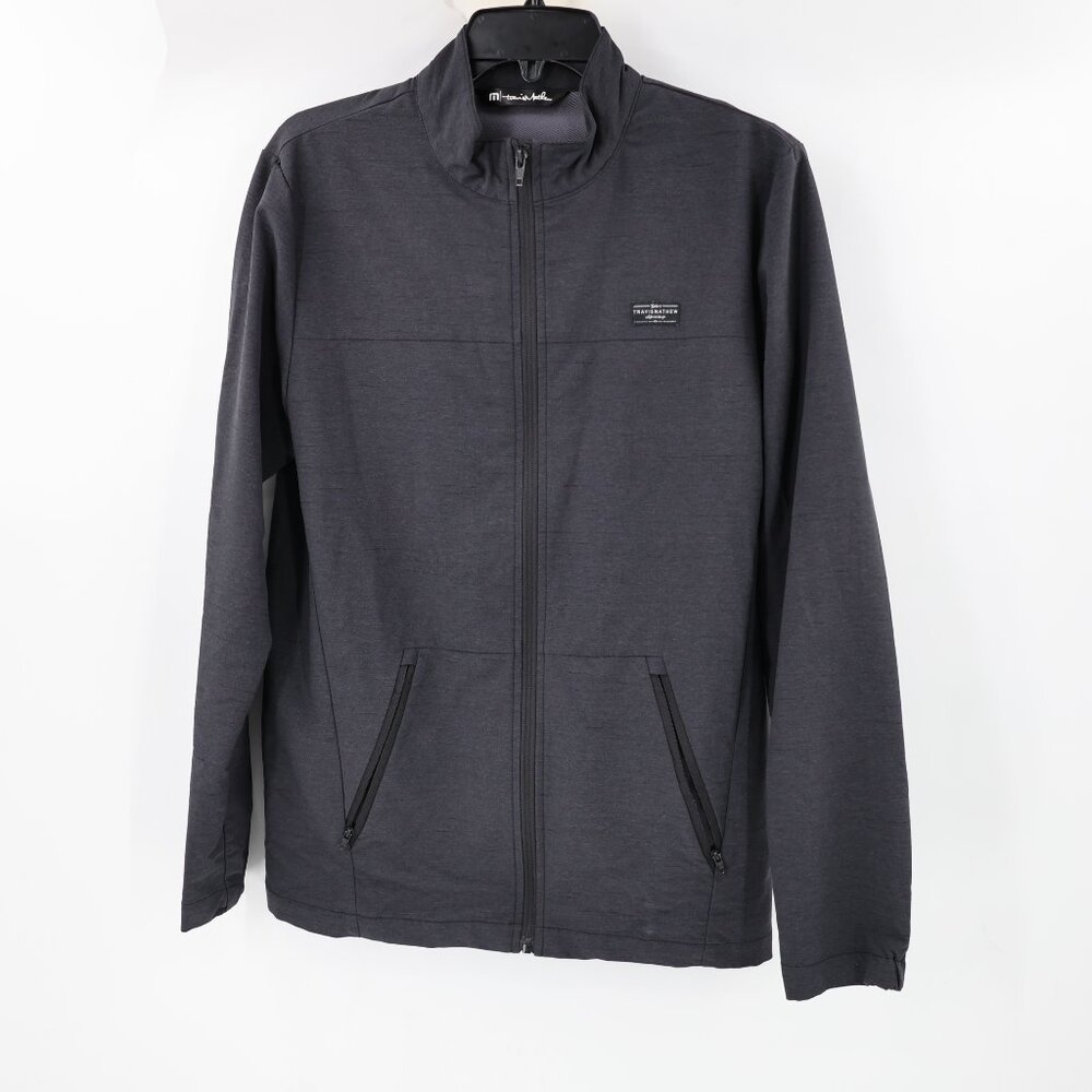 Travis Mathew Men's Dark Charcoal Full-Zip Jacket